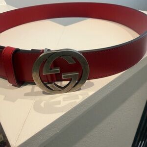 Gucci Belt with Silver Buckle